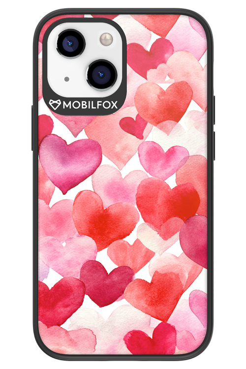 Water Painted Heart - Apple iPhone 13 Mini