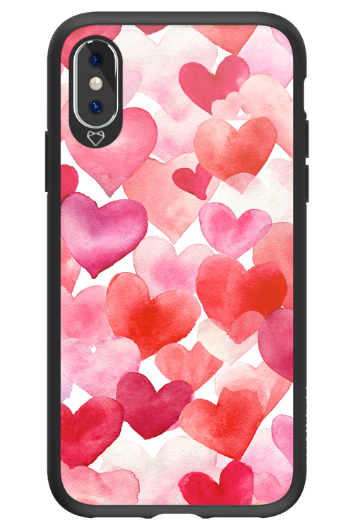 Water Painted Heart - Apple iPhone XS