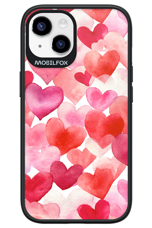 Water Painted Heart - Apple iPhone 14