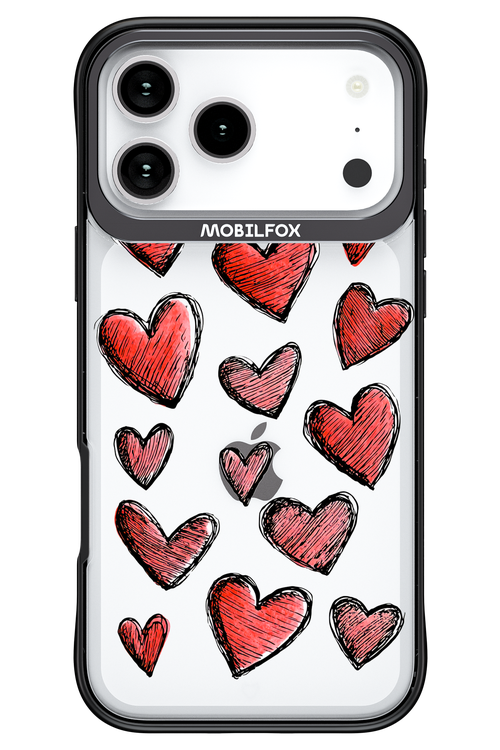 Red Love Transparent - Apple iPhone 17 Pro Max