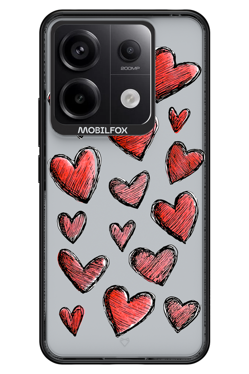 Red Love Transparent - Xiaomi Redmi Note 13 Pro 5G