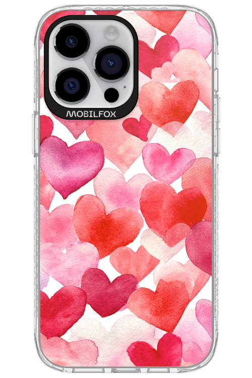 Water Painted Heart - Apple iPhone 14 Pro Max
