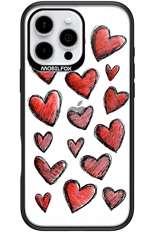 Red Love Transparent - Apple iPhone 16 Pro Max