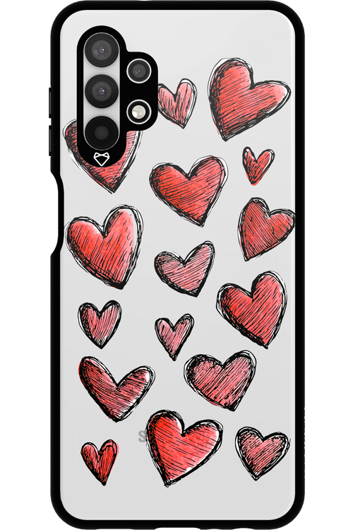 Red Love Transparent - Samsung Galaxy A13 4G