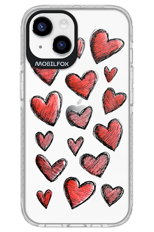 Red Love Transparent - Apple iPhone 14