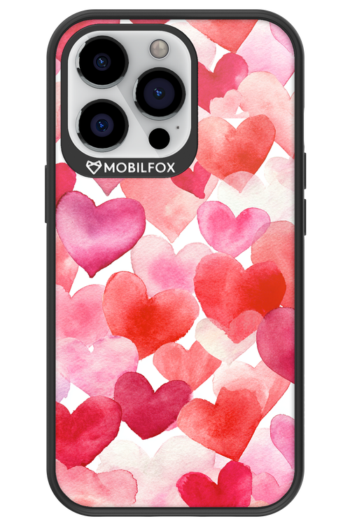 Water Painted Heart - Apple iPhone 13 Pro