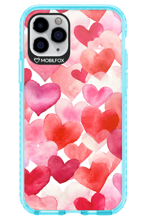 Water Painted Heart - Apple iPhone 11 Pro