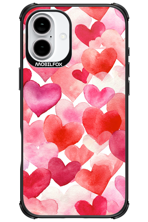 Water Painted Heart - Apple iPhone 16 Plus