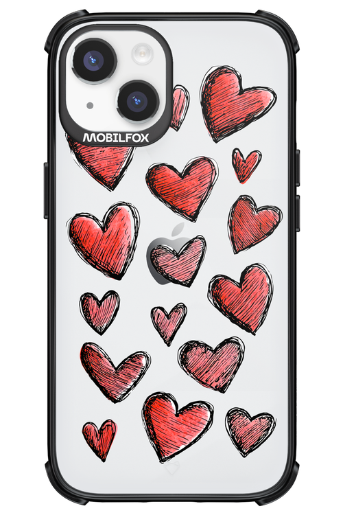 Red Love Transparent - Apple iPhone 14