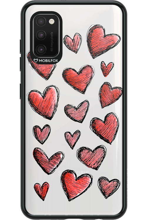 Red Love Transparent - Samsung Galaxy A41