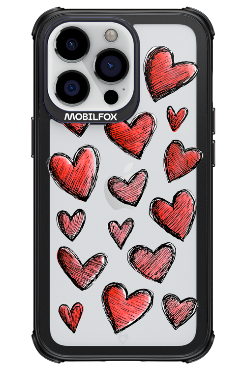 Red Love Transparent - Apple iPhone 13 Pro