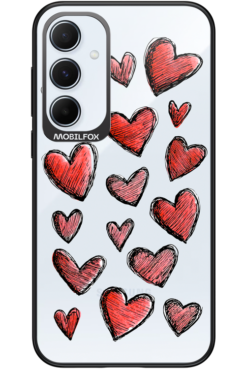Red Love Transparent - Samsung Galaxy A55