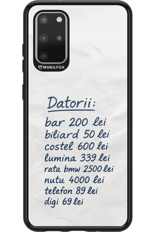 The List - Samsung Galaxy S20+