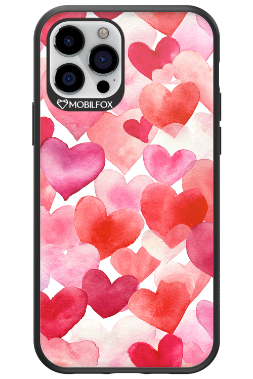Water Painted Heart - Apple iPhone 12 Pro