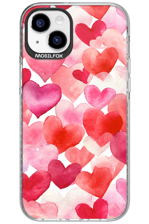 Water Painted Heart - Apple iPhone 15 Plus