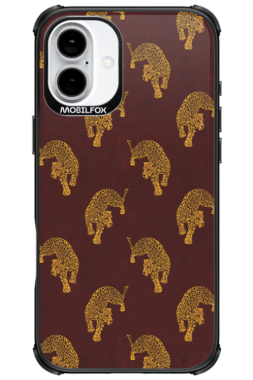 Burgundy Leopard Pattern - Apple iPhone 16 Plus