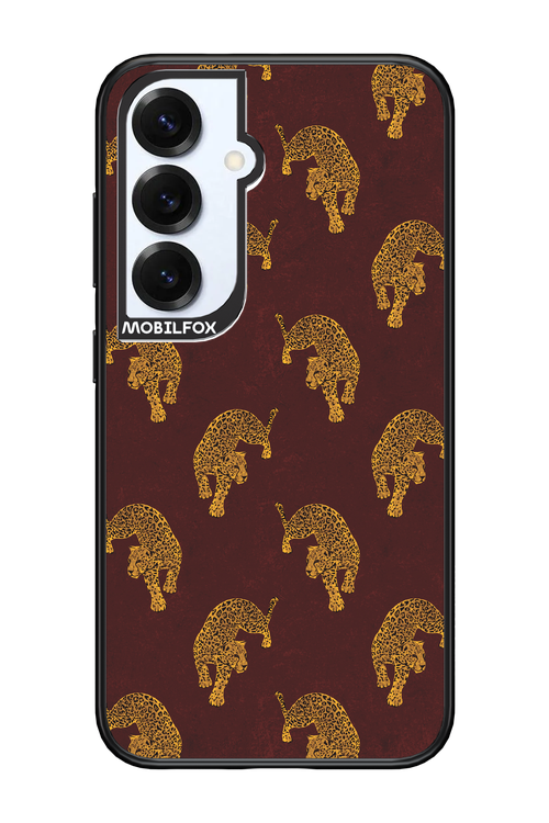 Burgundy Leopard Pattern - Samsung S25