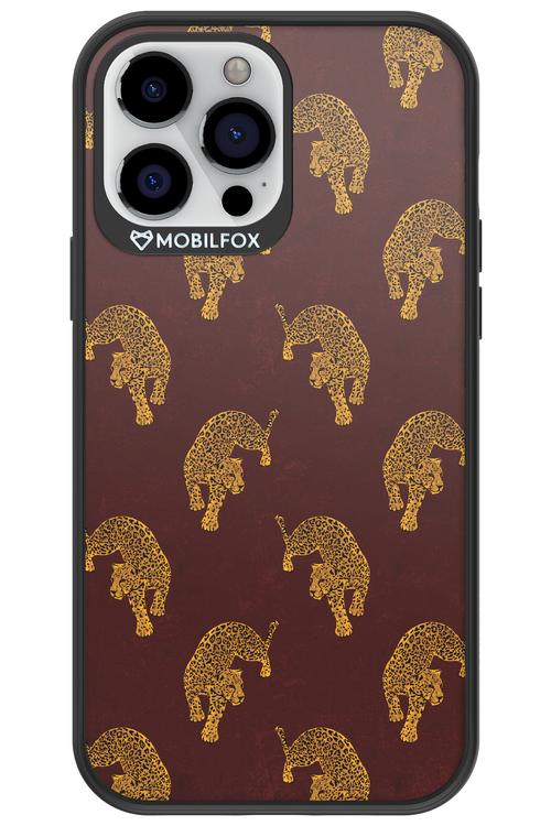 Burgundy Leopard Pattern - Apple iPhone 13 Pro Max