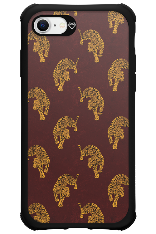 Burgundy Leopard Pattern - Apple iPhone SE 2020