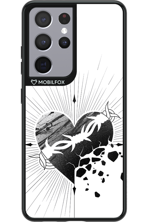 Fekete Szív - Samsung Galaxy S21 Ultra