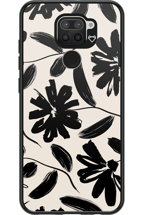 Monochrome Flowerss - Xiaomi Redmi Note 9