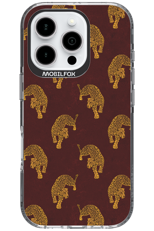 Burgundy Leopard Pattern - Apple iPhone 16 Pro