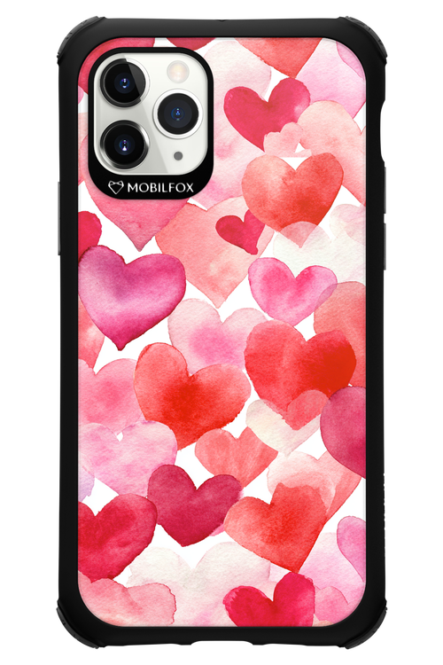 Water Painted Heart - Apple iPhone 11 Pro