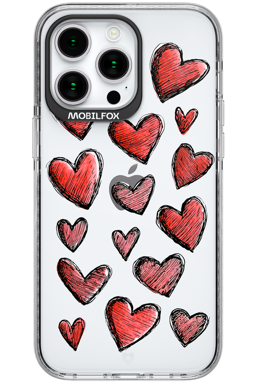 Red Love Transparent - Apple iPhone 15 Pro Max