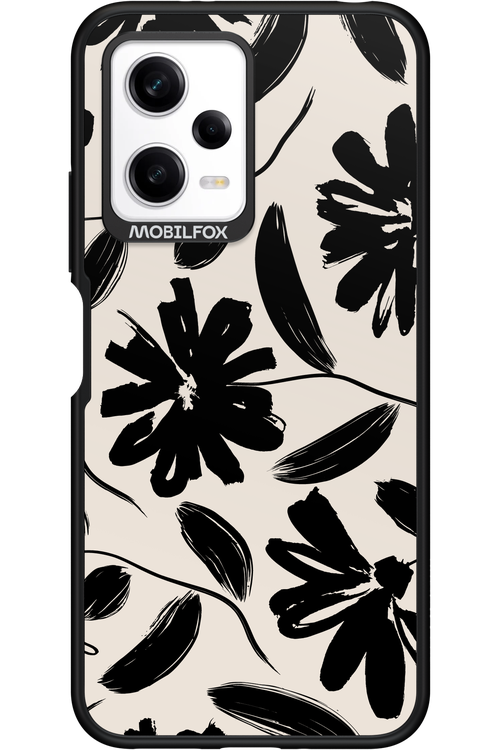 Monochrome Flowerss - Xiaomi Redmi Note 12 5G