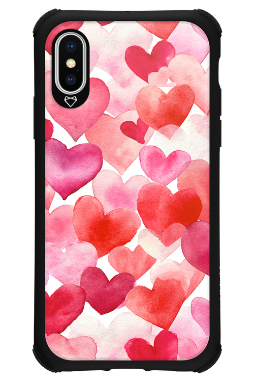 Water Painted Heart - Apple iPhone XS