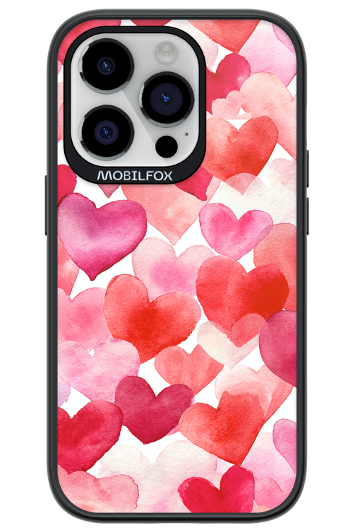 Water Painted Heart - Apple iPhone 14 Pro