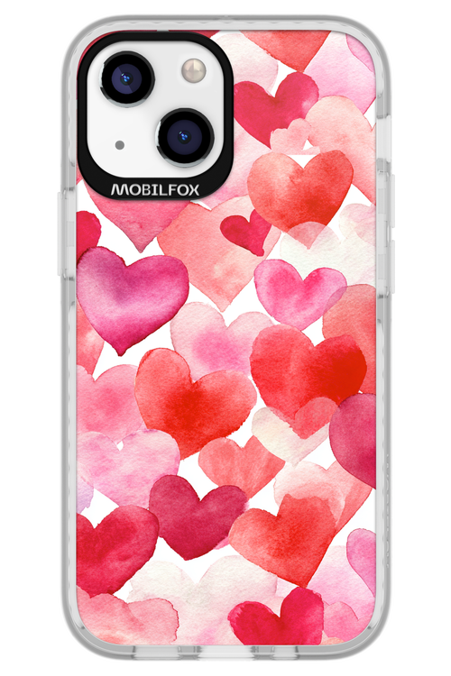 Water Painted Heart - Apple iPhone 13 Mini