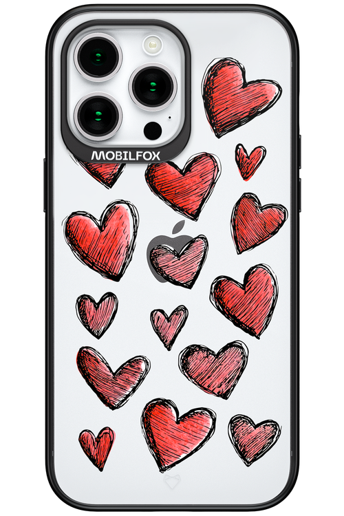 Red Love Transparent - Apple iPhone 15 Pro Max