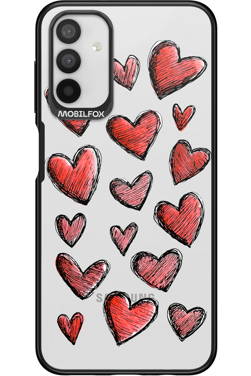 Red Love Transparent - Samsung Galaxy A04s