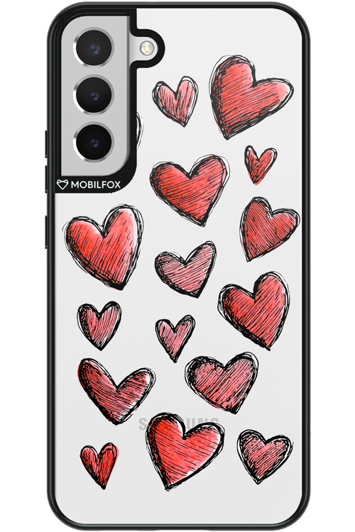 Red Love Transparent - Samsung Galaxy S22+