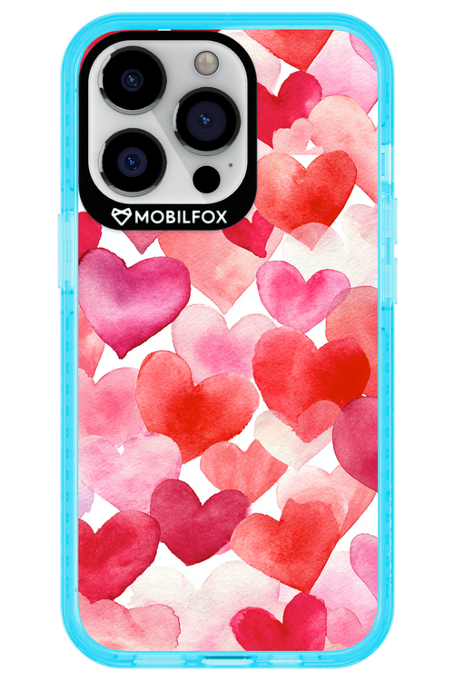 Water Painted Heart - Apple iPhone 13 Pro