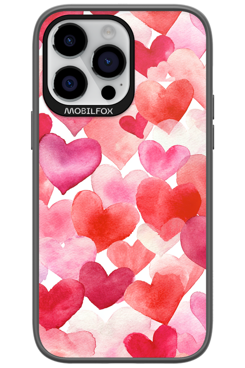 Water Painted Heart - Apple iPhone 14 Pro Max