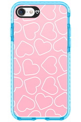 Line Heart Pink - Apple iPhone 8