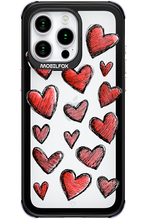 Red Love Transparent - Apple iPhone 15 Pro Max