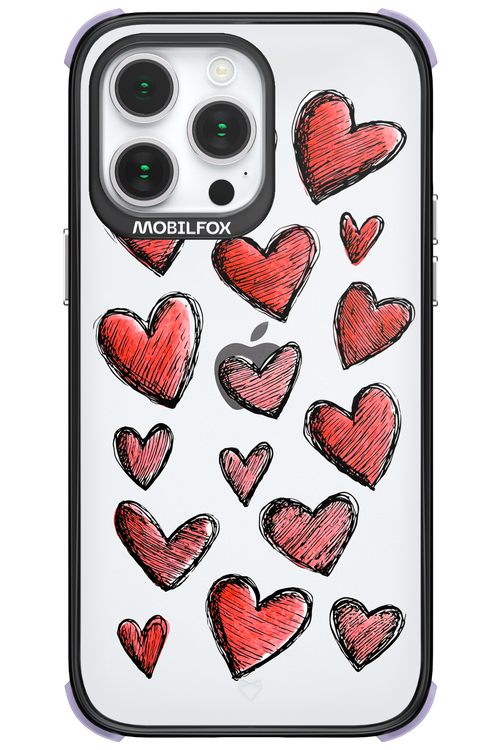 Red Love Transparent - Apple iPhone 14 Pro Max