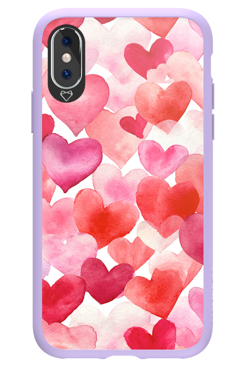 Water Painted Heart - Apple iPhone X