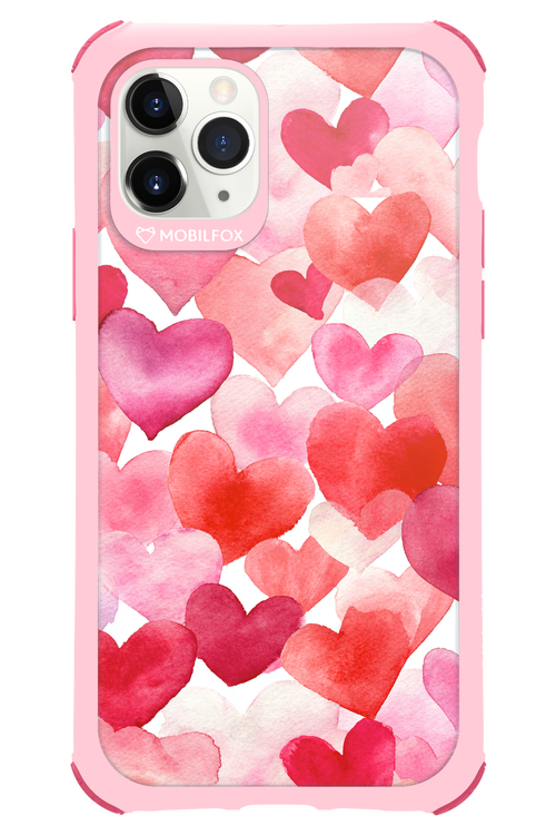 Water Painted Heart - Apple iPhone 11 Pro