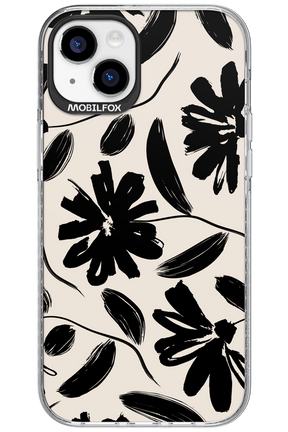 Monochrome Flowerss - Apple iPhone 15 Plus