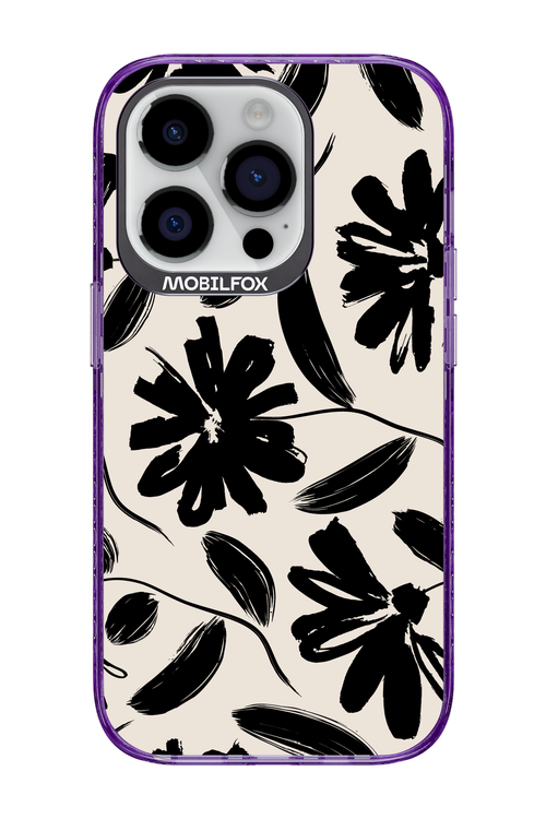 Monochrome Flowerss - Apple iPhone 14 Pro