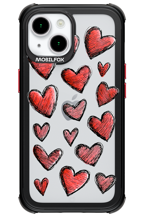 Red Love Transparent 2.0 - Apple iPhone 15