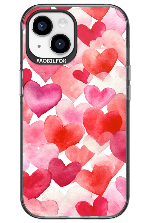 Water Painted Heart 2.0 - Apple iPhone 15