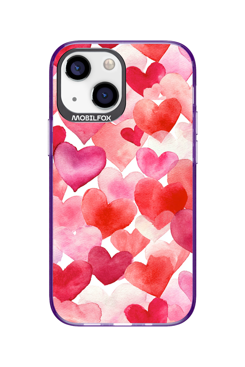 Water Painted Heart - Apple iPhone 13 Mini