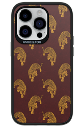 Burgundy Leopard Pattern - Apple iPhone 14 Pro