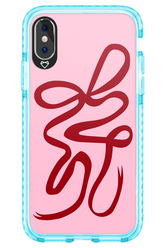 Burgundy Bow - Apple iPhone X