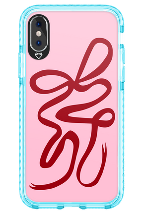 Burgundy Bow - Apple iPhone X